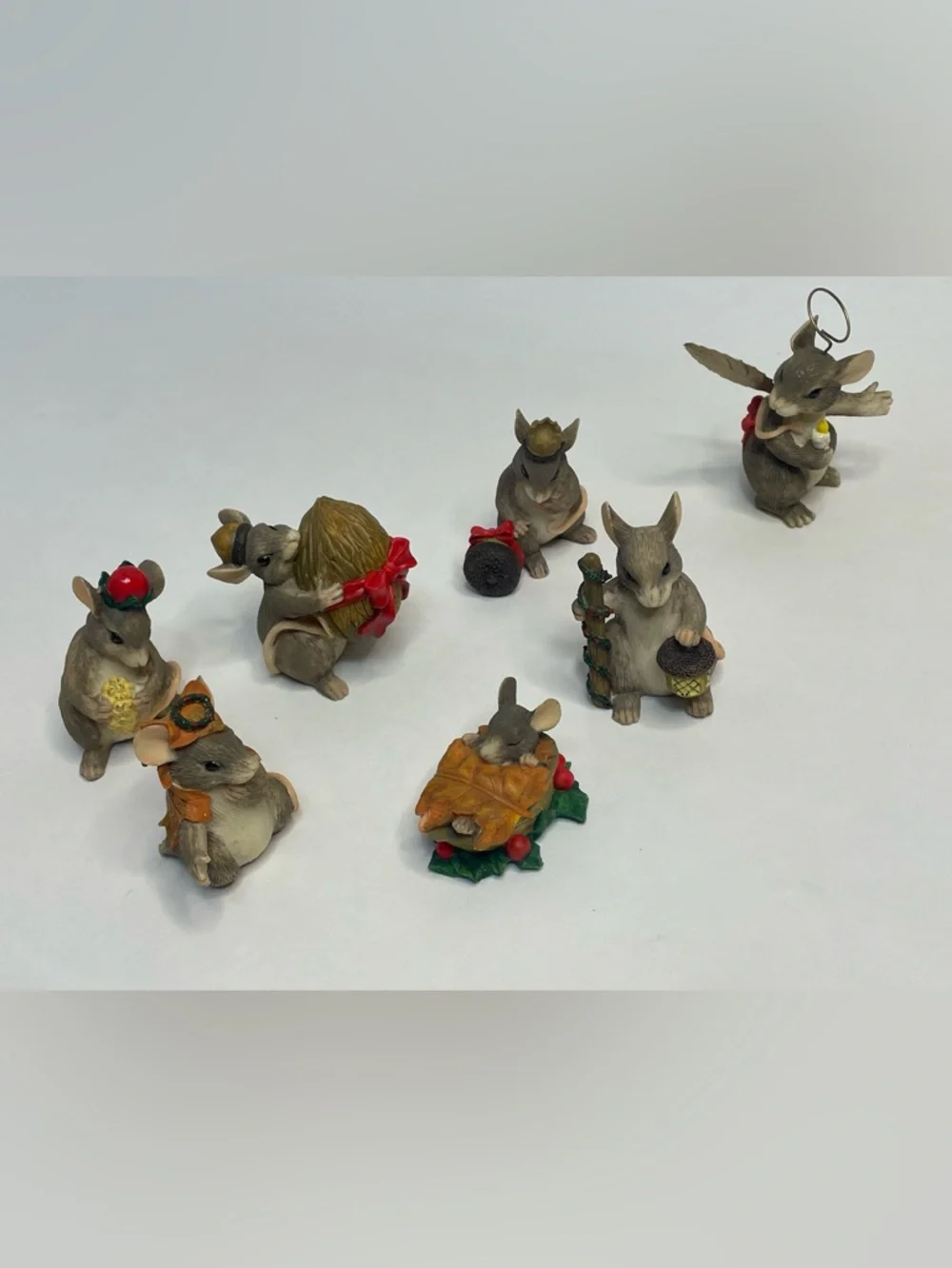 Silvestri Nativity Christmas Mouse Charming Tails Fitz & Floyd Set 9 Piece Rare - Picture 1 of 8